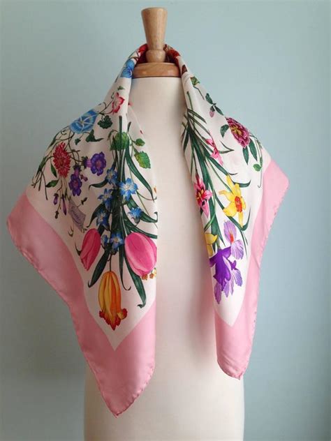 gucci pink floral scarf|Gucci floral scarf grace kelly.